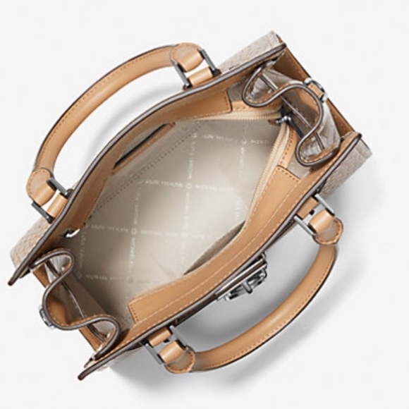 MICHAEL KORS
Hamilton Small Crocodile
Embossed Faux Leather Satchel
Camel - Picture 3 of 3